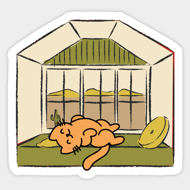 Napping cat Sticker by SkyisBright